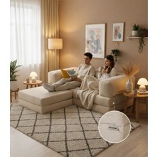 MONAMI Dechome 200X200 Köşe Takımı |kadife | Köşe Koltuk | Modüler Köşe Takımı | Yataklı L Koltuk | Fitilli Kadife | Yıkanabilir Fitilli Kadife Kumaş