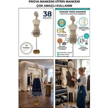 Manken İstanbul 38 Beden Hem Prova - Hem Ürün Sergileme Hem Fotoğraf Çekimi Için Iğne Batan Kafalı Terzi Mankeni