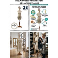 Manken İstanbul 38 Beden Hem Prova - Hem Ürün Sergileme Hem Fotoğraf Çekimi Için Iğne Batan Kafalı Terzi Mankeni