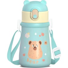 Tantitoni Askılı Çelik Çocuk Termosu 380 ml Turkuaz