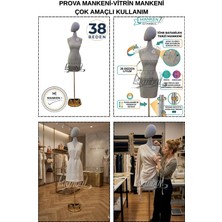 Manken İstanbul 38 Beden Hem Prova - Hem Ürün Sergileme Hem Fotoğraf Çekimi Için Iğne Batan Kafalı Terzi Mankeni