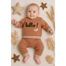 Herşey Trend Herşeytrend Hello Nakışlı % 100 Pamuk 2'li Erkek Bebek Takım