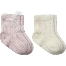 Naturion Szn1 Fiyonklu Penye Soket Çorap 2li 10149 Lila Hnçr