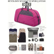 Büyük Boy Pembe Önü Cepli Ayarlanabilir Omuz Askılı El Seyahat Spor ÇANTASI-00831