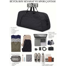 Büyük Boy Siyah Önü Cepli Ayarlanabilir Omuz Askılı El Seyahat Spor ÇANTASI-00831