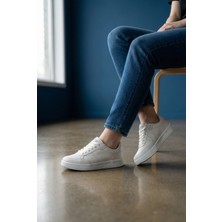 Ekinox Store Kadın Günlük Spor Ayakkabı Beyaz Rahat Taban Sneaker