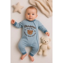 Herşey Trend Herşeytrend Persona Bear Nakışlı % 100 Pamuk Erkek Bebek Tulum