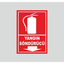 Tnk Market Uyarı Levhaları ''yangın Söndürücü'' 25X35 cm Dekota Tabela Uyarı Levhası