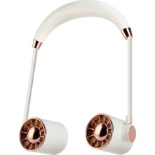 Eco Port Boyunluk Fan Hava Soğutucu Vantilatör Boyuna Asmalı Şarjlı 3 Kademeli Mini Klima Beyaz