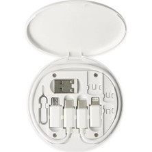 TeknoKapsül SN06 3ın1 Kablo Kart Düzenleyici - Beyaz