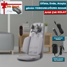 Relaxus Rlx50 3D Shiatsu Masaj Koltuğu Minderi Isıtmalı Titreşimli Sırt Bel Omuz Ofis Cihazı