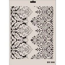 TeknoKapsül Dantel Seri DN-906 Stencil 35X25 cm