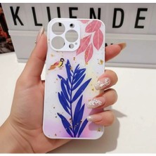 Camkapak Aksesuar Iphone 13 Pro Max Çiçek Desenli Kılıf Modeli