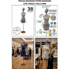 Manken İstanbul 38 Beden Hem Prova - Hem Ürün Sergileme Hem Fotoğraf Çekimi Için Iğne Batan Kafalı Terzi Mankeni