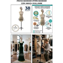 Manken İstanbul 38 Beden Hem Prova - Hem Ürün Sergileme Hem Fotoğraf Çekimi Için Iğne Batan Kafalı Terzi Mankeni