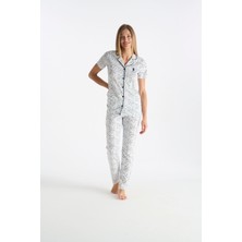 U.S. Polo Assn. 26Y Kadın Ekru Pijama Takım