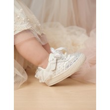 Marco Kids 26Y859 Kız Bebe Simli Tüllü Cırt Bağ Sneaker Ayakkabı
