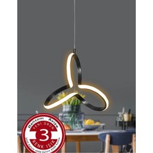 Gül Avize Yonca Model Üçlü LED Sarkıt Avize 3renk 3000K4000K6500K Beyaz