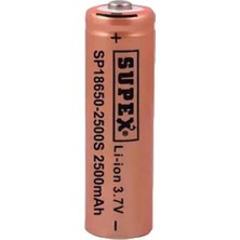 TeknoKapsül Supex 18650 – 2500S 3.7V 2500 Mah Başlı Li-Ion Pil