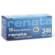 Renata 346 SR712SW 1.55V Alkalin Saat Pili 10 Adet Midastech