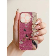 Camkapak Aksesuar Iphone 14 Pro Kelebek Desen Kılıf Modeli