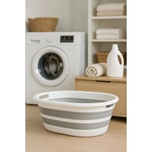 Poomy Katlanabilir Silikon Çamaşır Sepeti Yeni Nesil -Akordiyon Sepet 27 Lt