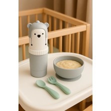 Poomy Ayıcık Tasarımlı Kaşıklık – Çocuklar ve Bebekler Için Sevimli Çok Amaçlı Kaşıklık Organizeri