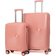 U.S. Polo Assn. Ultra Hafif Kırılmaz Polipropilen Büyük ve Kabin Boy 2 Li Valiz Seti