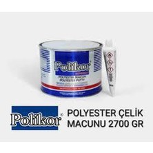 Polikor Polyester Çelik Macun 2700 gr + Sertleştirici ( 6'lı Koli )