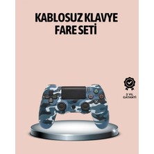 Pileli Store Bluetooth Kablosuz Ps4 Gamepad Çift Motorlu Siyah Controller