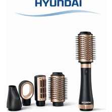 Ventoze Hyundai HC-092 5 Başlıklı Air Saç Şekillendirici Set | 1000W Iyonik Hava Üflemeli Fön ve Maşa Takım Fırça