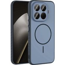 The Gencoo 15T Pro Kılıf M-Safe Şarj Özellikli Zore Tea Kapak - Lacivert