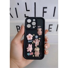 Camkapak Aksesuar Iphone 16 Pro Ayıcık Desen Kılıf Modeli