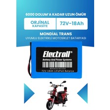 Electroll Mondial Trans Batarya (Standart Kapasite) Lifepo4 72V 18AH Elektrikli Motosiklet Bataryası