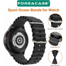Forzacase Huawei Watch Gt Runner 2 ile Uyumlu Ocean Oluklu Silikon Kordon Kayış - FC143