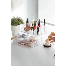 Poomy Büyük Boy 3 Katlı 3 Çekmeceli, Katlı Makyaj ve Kozmetik Organizeri