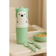 Poomy Ayıcık Tasarımlı Kaşıklık – Çocuklar ve Bebekler Için Sevimli Çok Amaçlı Kaşıklık Organizeri