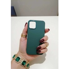 Camkapak Aksesuar Iphone 13 Pro Max Silikon Içi Kadife Kılıf Modeli