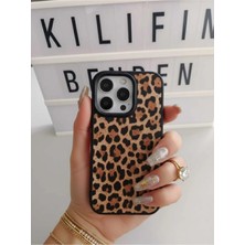Camkapak Aksesuar Iphone 16 Pro Leopar Desen Kılıf Modeli