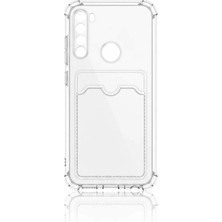 Camkapak Aksesuar Redmi Note 8 Silikon Kartlıklı Şeffaf Kılıf Modeli