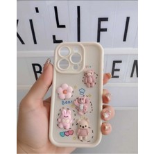 Camkapak Aksesuar Iphone 16 Pro Ayıcık Desen Kılıf Modeli