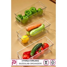 Poomy Buzdolabı & Dolap Içi Düzenleyici Şeffaf Organizer 3 Adet