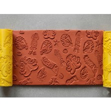 Atölye Dekupaj Model 174 - Deboss & Emboss İkili Set - Polimer Kil Seramik Çamuru Doku Oklavası