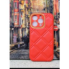 Camkapak Aksesuar Iphone 14 Pro Deri Desenli Kılıf Modeli