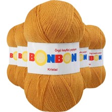 Royaleks Group 5 Adet Kristal El Örgü Lif Ipi Hardal 98415