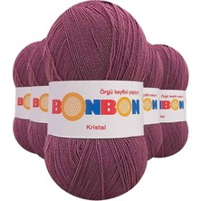 Royaleks Group 5 Adet Kristal El Örgü Lif Ipi Koyu Gül Kurusu 98303