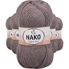 Royaleks Group 5 Adet Süper Inci El Örgü Ipi 100 gr Vizon 2000