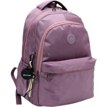 Bevitton Su Geçirmez Kumaş Okul Çantası Unisex Okul Sırt Çantası 2200 Mürdüm