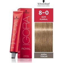 Schwarzkopf Igora Royal Doğal Tonlar 8-0 Açık Kumral Saç Boyası 60 ml