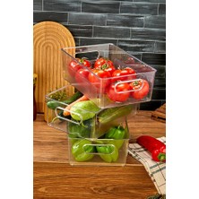 Poomy Buzdolabı & Dolap Içi Düzenleyici Kırılmaz Organizer 3 Adet 27CMX18CMX9CM